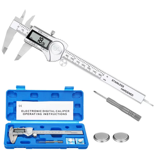 Simhevn Electronic Digital Caliper, LCD | 0 to 6 inch Inch and Millimeter Conversion, Automatic Shutdown Function, Very Suitable for home/jewelry/3D Printing/DIY Measurement, etc